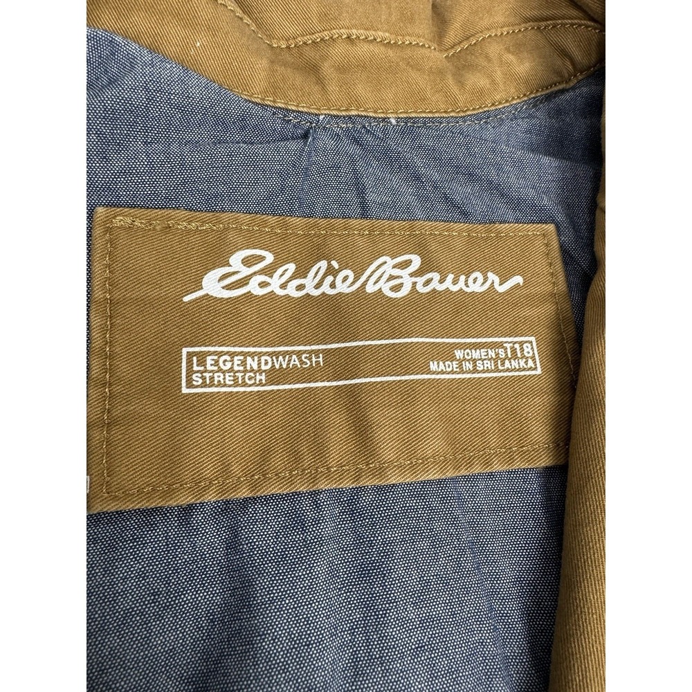 Eddie Bauer Brown Utility Short Jacket Womens T18 Safari Cargo Blazer Legend - Picture 4 of 8